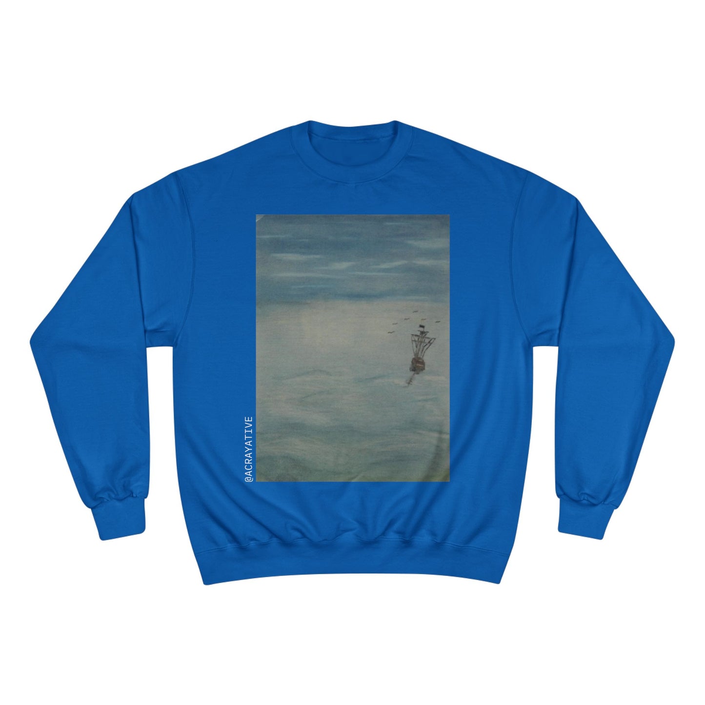 🌊 The Tale Unknown – CODING AESTHETIC X ACRayative “Serene Waters” Champion® Sweatshirt | Cozy Art-Inspired Apparel for Nature Lovers & Everyday Comfort